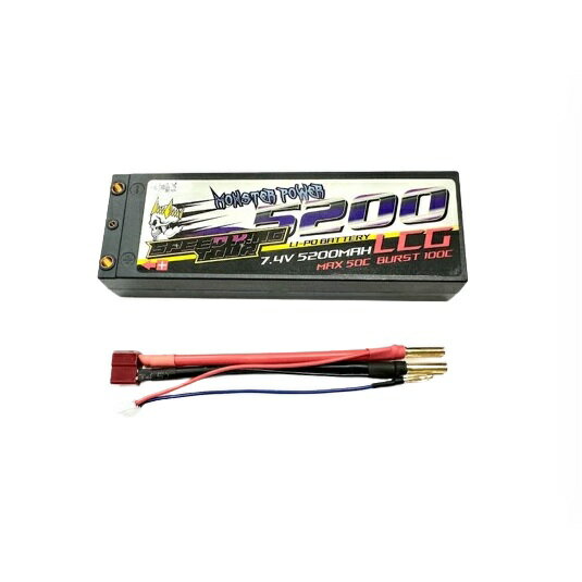 Li-Po 7.4V モンスターパワー 5200mAh 50C LCG [RCF-5200-50C-LCG]](JAN：2000000096155)のサムネイル