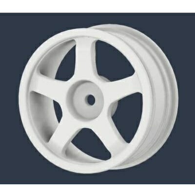 1/10TC用 24mm幅 5スポークホイール(ホワイト) 4個入り [35114](JAN：4512205351147)