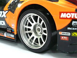 アルミ6本スポークホイール(ワイド)(オフセット1.5)(シルバー)(京商 MINI-Z用) [WAS-115](JAN：4543880507239)