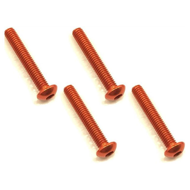 70-75ジュラルミンヘックスボタンビス 3×18(オレンジ) 4本入 [NAR-318OR](JAN：4543880405412)