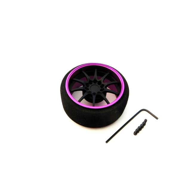 アルミステアリングMFホイール Papi Racing(Fブラック/パープルリム) [HS-48519]](JAN：4543880917960)