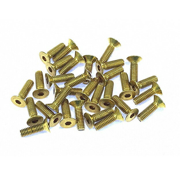 真鍮M3x10mm ヘックス皿ビス 30pcs [BBS-3310]](JAN：4543880405979)