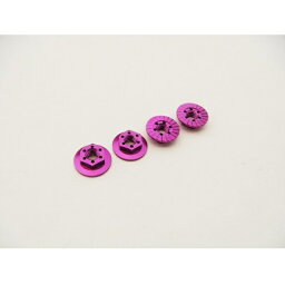 M4アロイ 大径薄型セレートナット (Purple) 4pcs [HS-48666]](JAN：4543880918806)