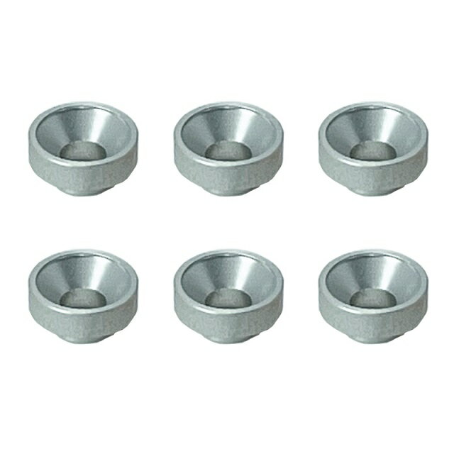 アルミボス付皿ワッシャー(シルバー) 6pcs [SGX-119S](JAN：4543880113362)