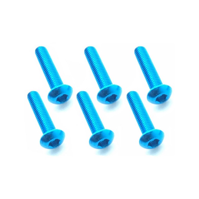 3×14 ヘックスボタン ジュラルミンビス(ライトブルー/6本入) [NAX-314TB](JAN：4543880521037)