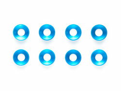 3mmアルミ皿ワッシャー(ブルー・8個) [OP-1156](JAN：4950344541560)