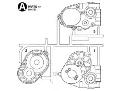 DT-02,03 Aパーツ(ギヤケース 黒) ※アフターパーツ※ [19005783](JAN：2000000062532)