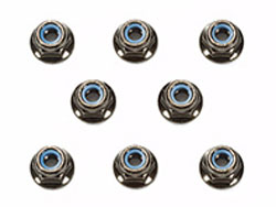 4mmフランジロックナット(ブラック) 8個 [OP-1642](JAN：4950344546428)