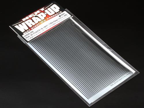 REAL 3D グリルデカール シルバー 130×75mm(ライン/太目) [0005-08](JAN：4571344910813)