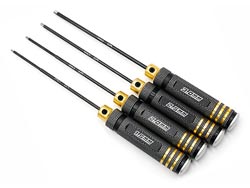アルミHEXドライバーセット(1.5/2.0/2.5/3.0mm) ブラック/ゴールド [YT-0187](JAN：4895186279878)