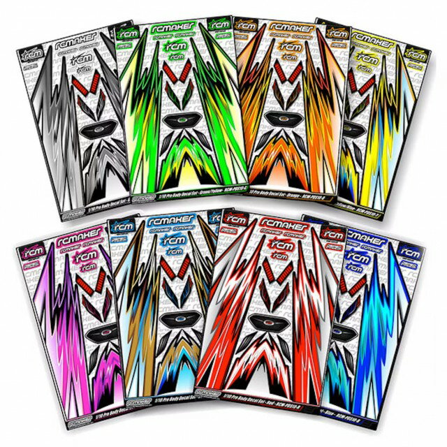 Pro ボディデカールセット(外貼 1/10オンロード用) ピンク/パープル [RCM-PDS10-PP](JAN：4573559694786)