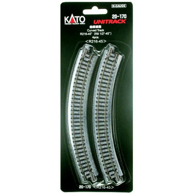 曲線線路 R216-45° &lt;R246-45&gt;(4pcs) [20-170](JAN：4949727007182)
