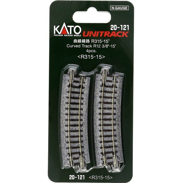 曲線線路 R315-15° &lt;R315-15&gt;(4pcs) [20-121](JAN：4949727000558)