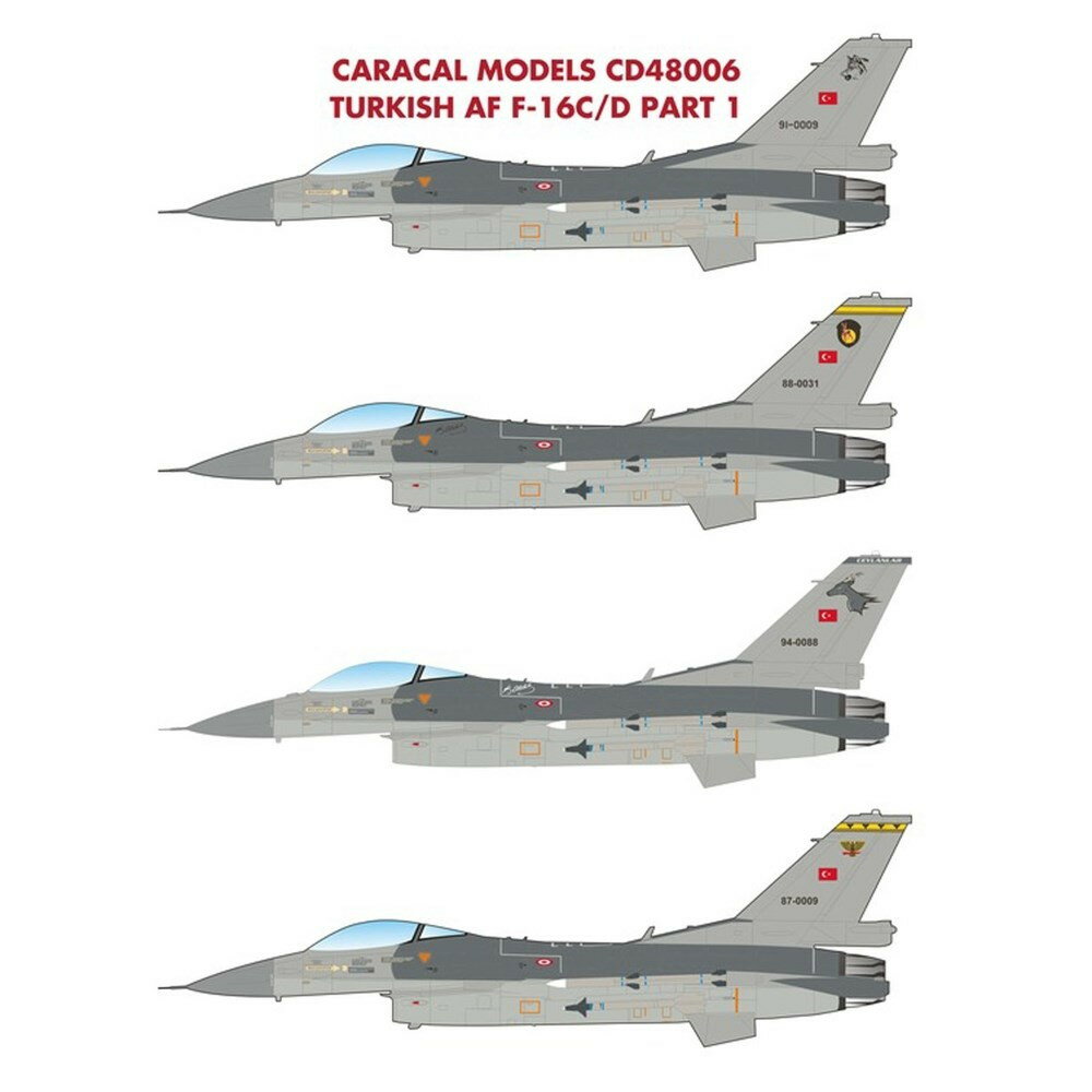 カラカルモデル 1/48 トルコ空軍 F-16C/D Part.1 CD48006