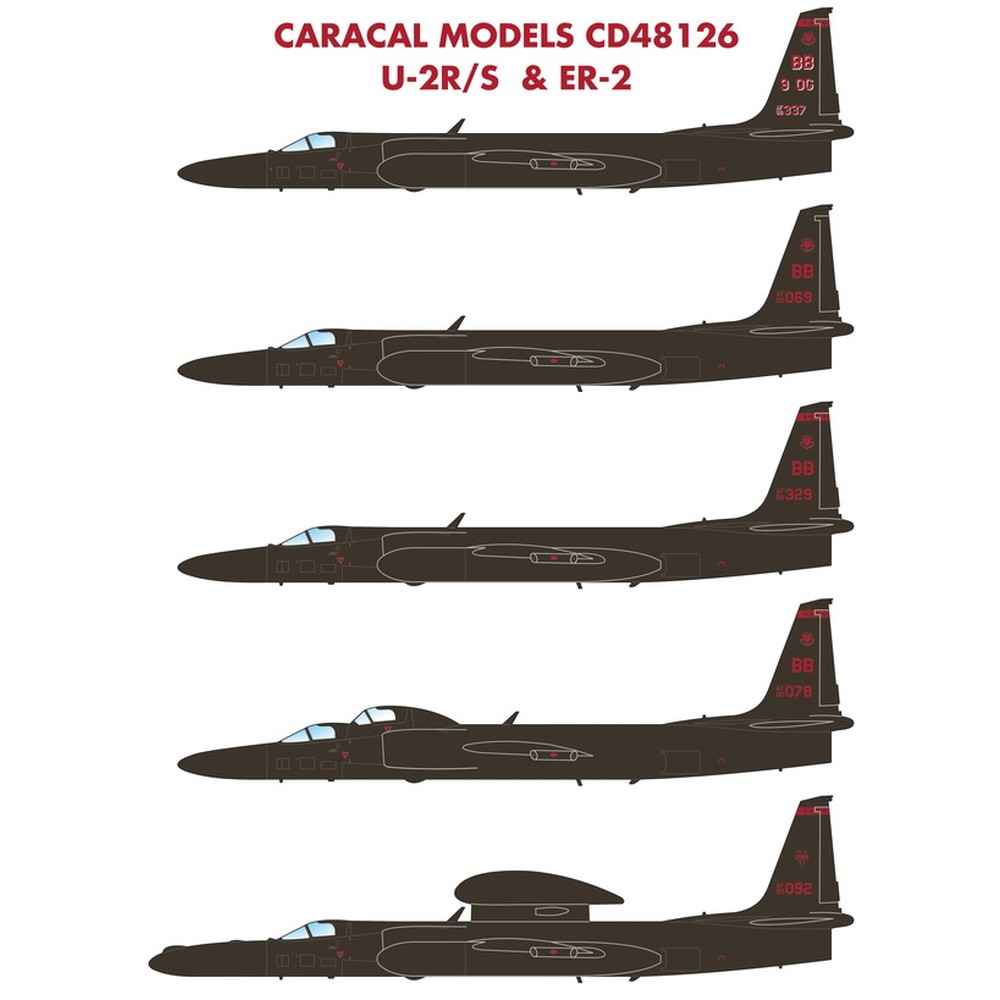 カラカルモデル 1/48 U-2R/S & ER-2 デカール CD48126