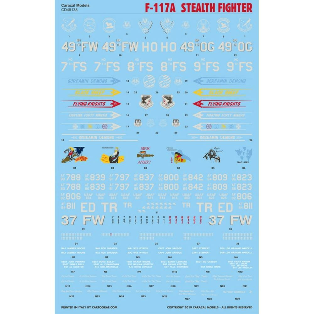 JJf 1/48 AJR F-117A XeX퓬@pfJ[ CD48138