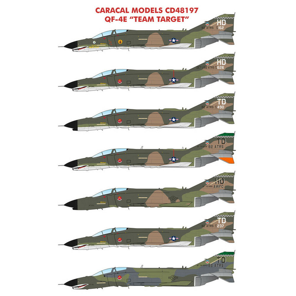 カラカルモデル 1/48 QF-4E チーム・ターゲット デカール CD48197