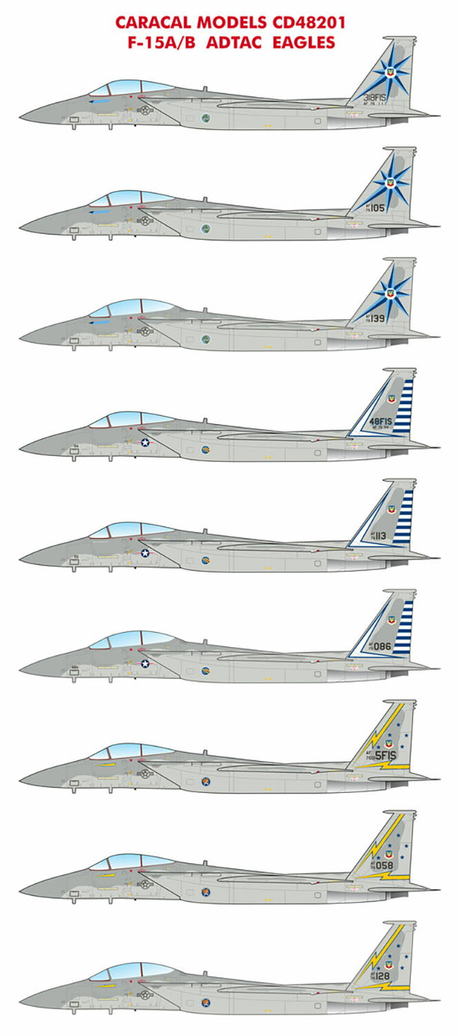 カラカルモデル 1/48 アメリカ空軍 F-15A/B ADTACイーグルス デカール CD48201