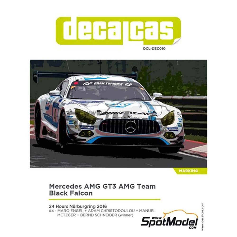 デカールキャス 1/24 メルセデス AMG GT3 ブラックファルコン 2016 ニュルブルクリンク 24時間 デカール DCL-DEC010