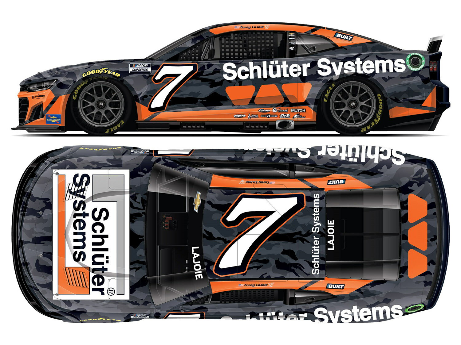 ライオネルレーシング 1/64 コリー・ラジョイ #7 SCHLUTER SYSTEMS シボレー カマロ NASCAR 2022 ネクストジェネレーション CX72265SCSCO