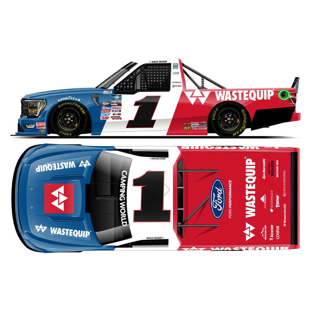 ライオネルレーシング 1/64 ハイリー・ディーガン #1 WASTEOUIP スローバック フォード F-150 NASCAR キャンピングワールド・トラックシリーズ 2022 TX12265WQTHD