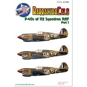 バラクーダデカール 1/32 P-40s 第112飛行隊 RAF Part.1