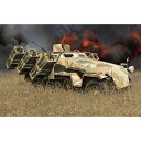 ドラゴン 1/35 WW.II ドイツ軍 Sd.Kfz.251 Ausf.C リベット仕様 ヴルフラーメン40搭載型 フィギュア4体付属 DR6966