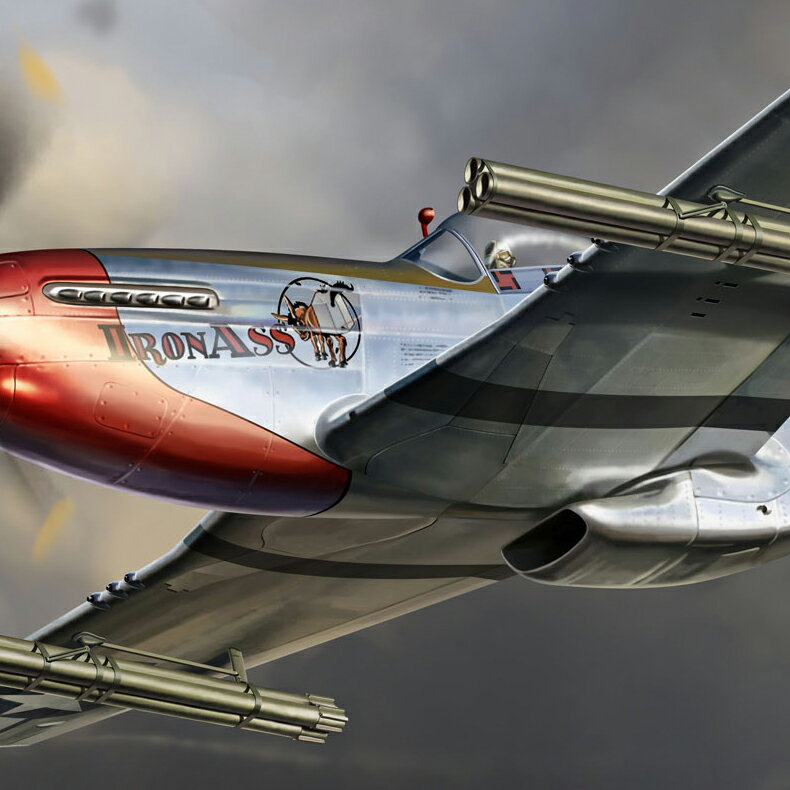 サイバーホビー 1/32 アメリカ陸軍航空隊 P-51Kマスタング w/4.5インチ M10ロケットランチャー CH3224