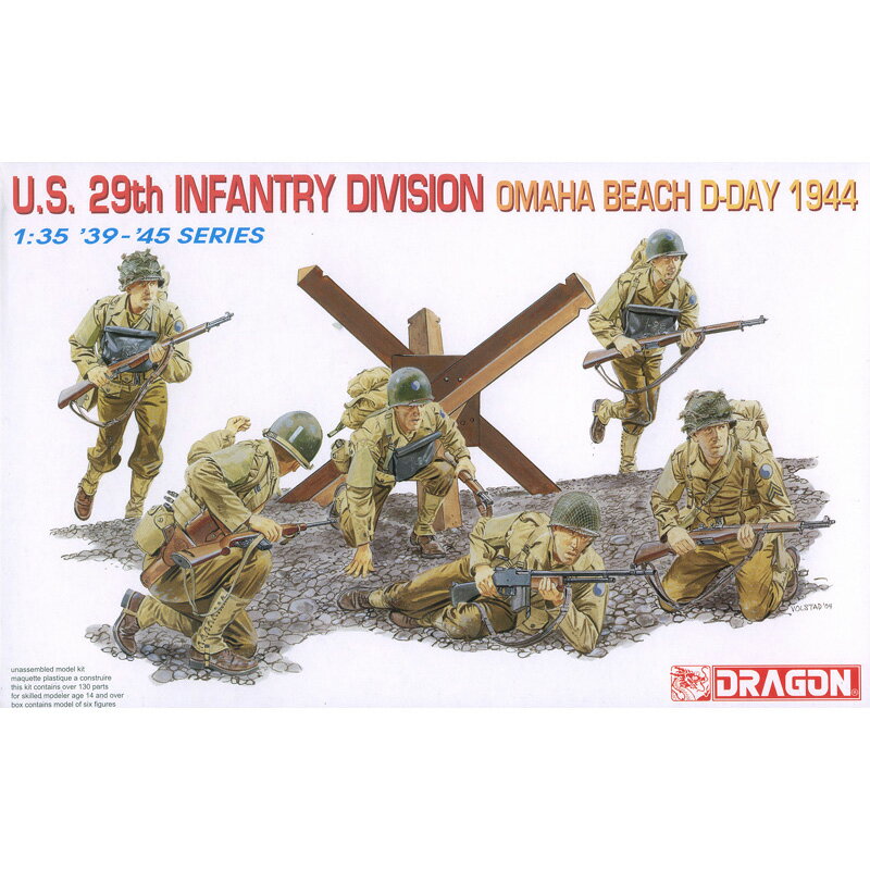 ドラゴン 1/35 WW.II アメリカ軍 第29歩兵師団 歩兵 オマハビーチ D-DAY 1944 DR6211
