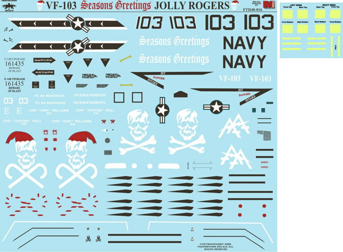 t@C^[^EfJ[ 1/48 F-14 VF-103 ubN&zCg T^Lbg FTD48-016