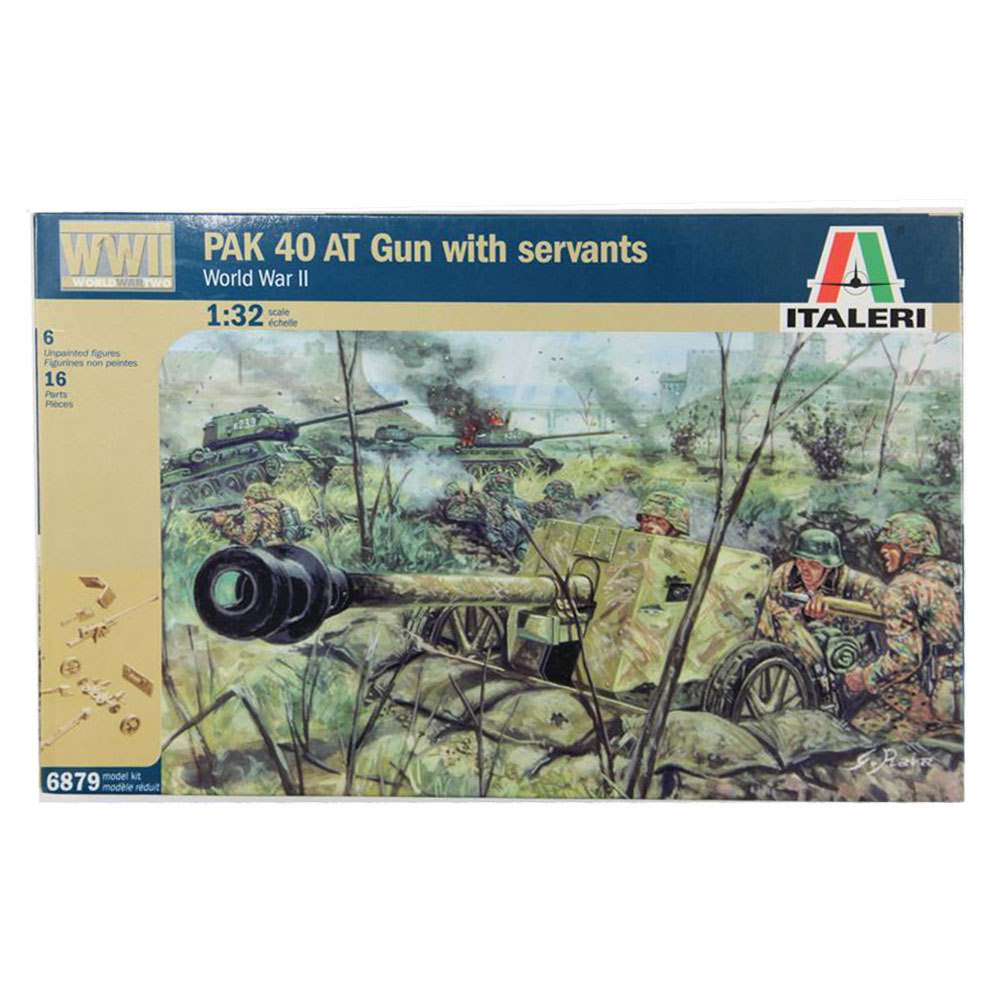 イタレリ 1/32 独軍 PAK40 75mm対戦車砲ト砲兵(訳あり商品) IT6879b