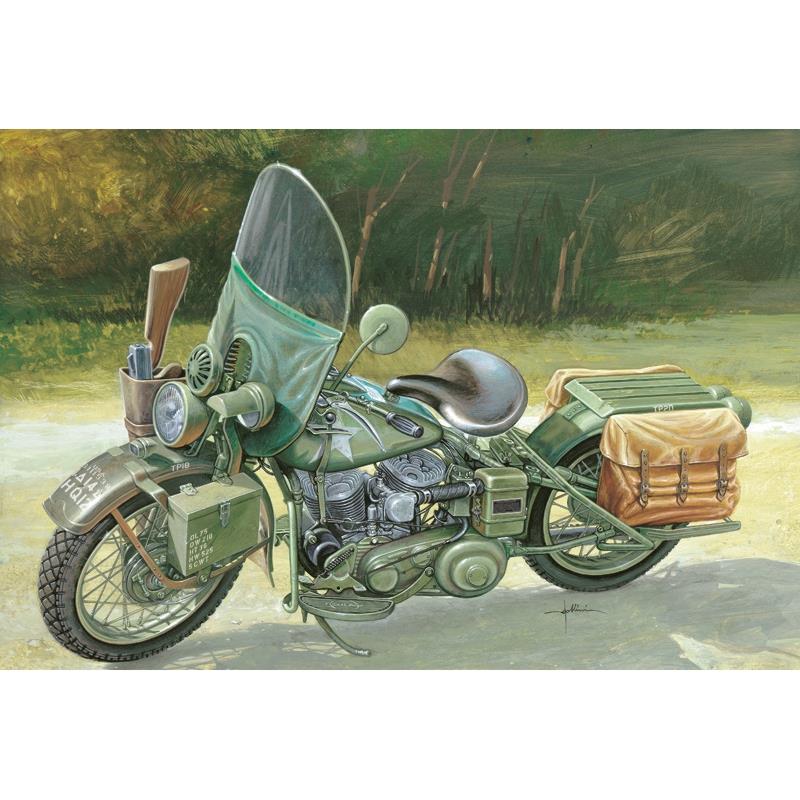 イタレリ ミリタリービークル 1/9 WW.II アメリカ陸軍 軍用バイク WLA 750 IT7401