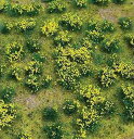 JTTツリー ジオラマシート 黄色い花が咲いた草地 HOスケール JTT95605