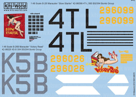 Lbc[hfJ[ 1/48 ėR B-26 }[[_[ 394sQ 585s Slow Starter, ėR B-26 }[[_[B-26B 584sQ 394s Victory Read