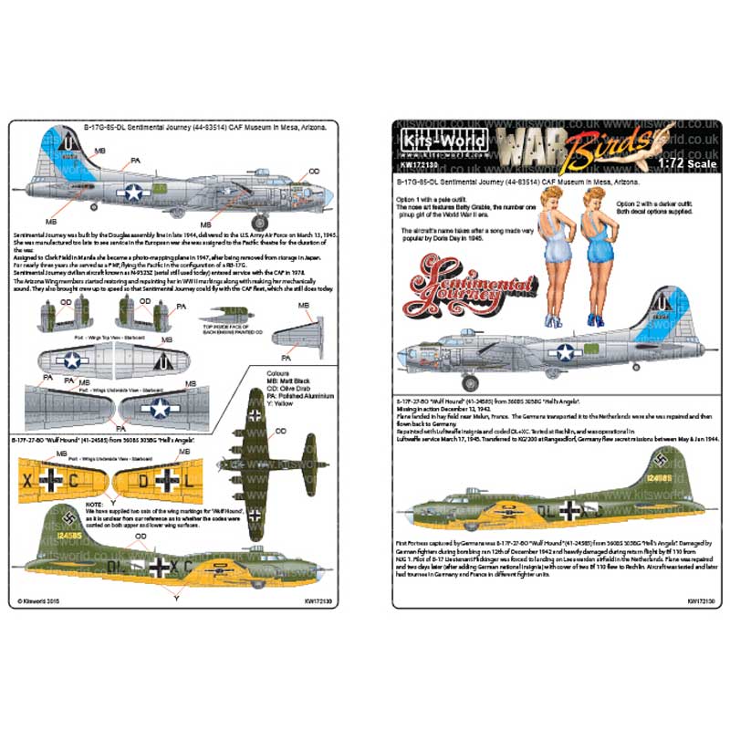 Lbc[hfJ[ 1/72 ėR B-17F/G Z`^W[j[/EtnEh