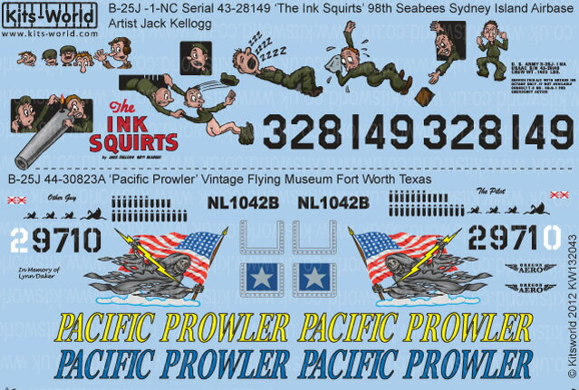 Lbc[hfJ[ 1/32 EėR B-25J ~b`F The Ink Squirts 1945 EėR B-25J ~b`F Pacific Prowler eLTX BtH[g[X re[WtCOtH[g