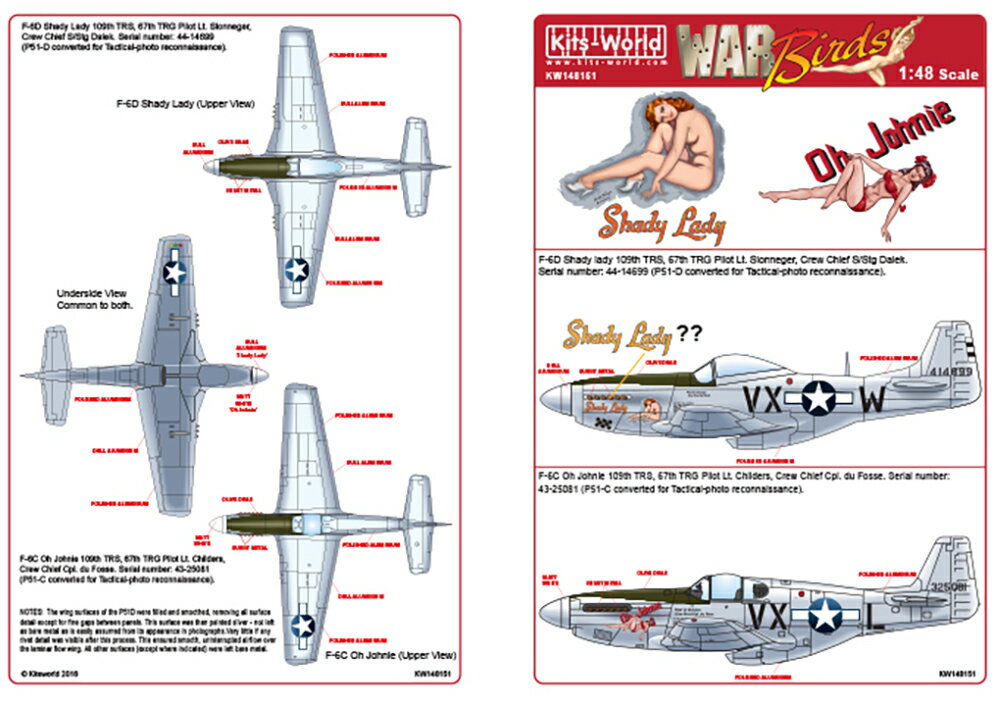 Lbc[hfJ[ 1/48 WW.II AJR P-51/ F-6D }X^O KW148151