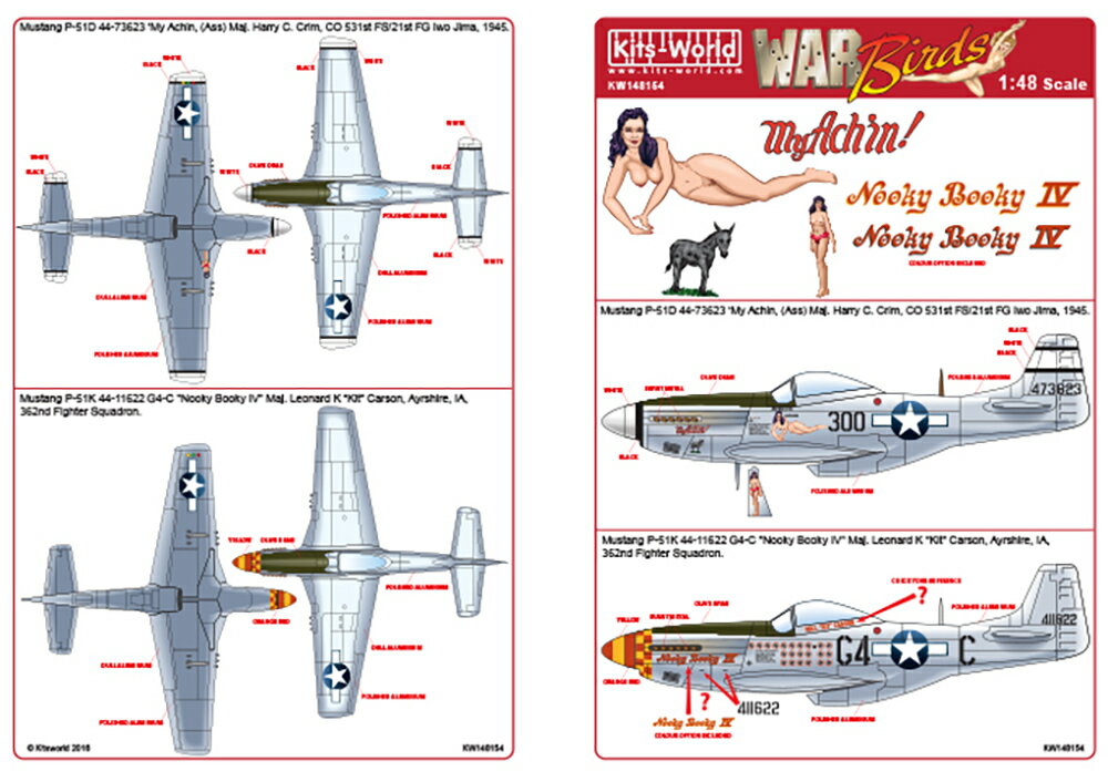 Lbc[hfJ[ 1/48 WW.II AJR P-51D/K }X^O KW148154