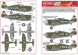 キッツワールド 1/48 WW.II アメリカ軍P-47C/Dサンダーボルト 第56戦闘群 ティンクル デカールセット KW148224