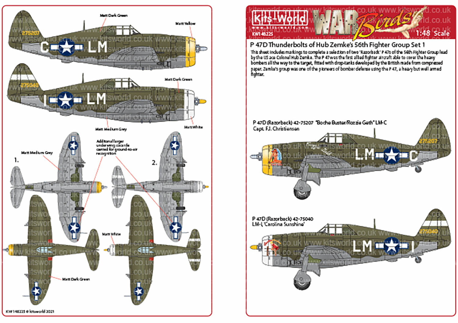 Lbc[h 1/48 WW.II AJRP-47C/DT_[{g 56퓬Q Boche Buster/Rozzie Geth fJ[Zbg KW148225