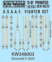 キッツワールド 1/48 WW.II アメリカ軍 戦闘機 シートベルトディテールアップ 3Dデカール KW3D148003