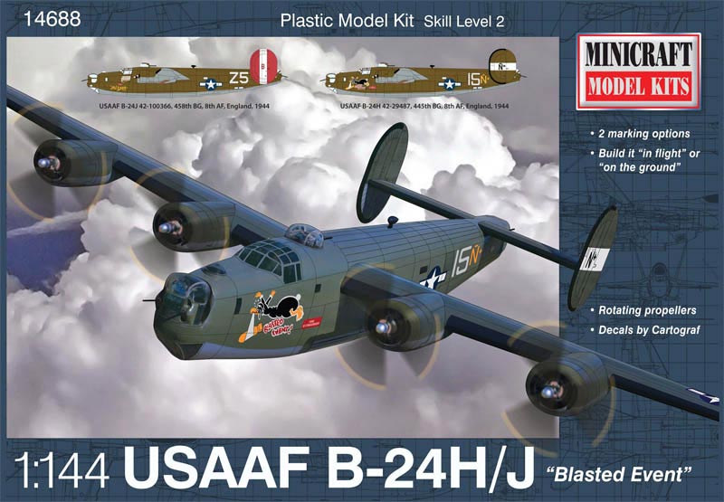 ミニクラフト 1/144 WW.II コンソリデーテッドB-24H/J アメリカ陸軍航空隊/カナダ空軍 MC14688