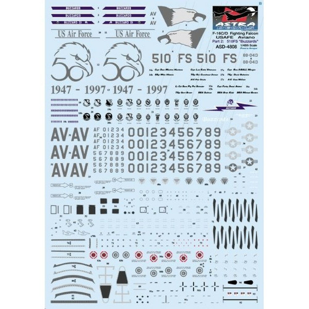 AXgfJ[ 1/48 AJR F-16C ABA[mRn Part.2 510FS(C^A) fJ[ ASD4808