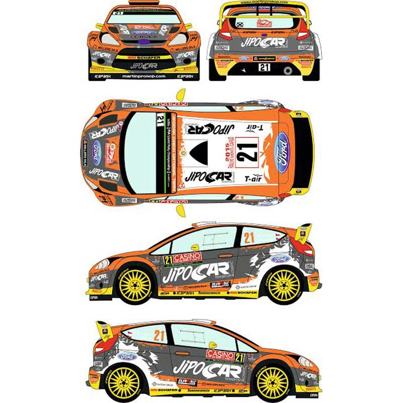 レーシングデカール43 1/24 フォード フィエスタ RS WRC 2015モンテカルロラリー カーNo21 RD24-020