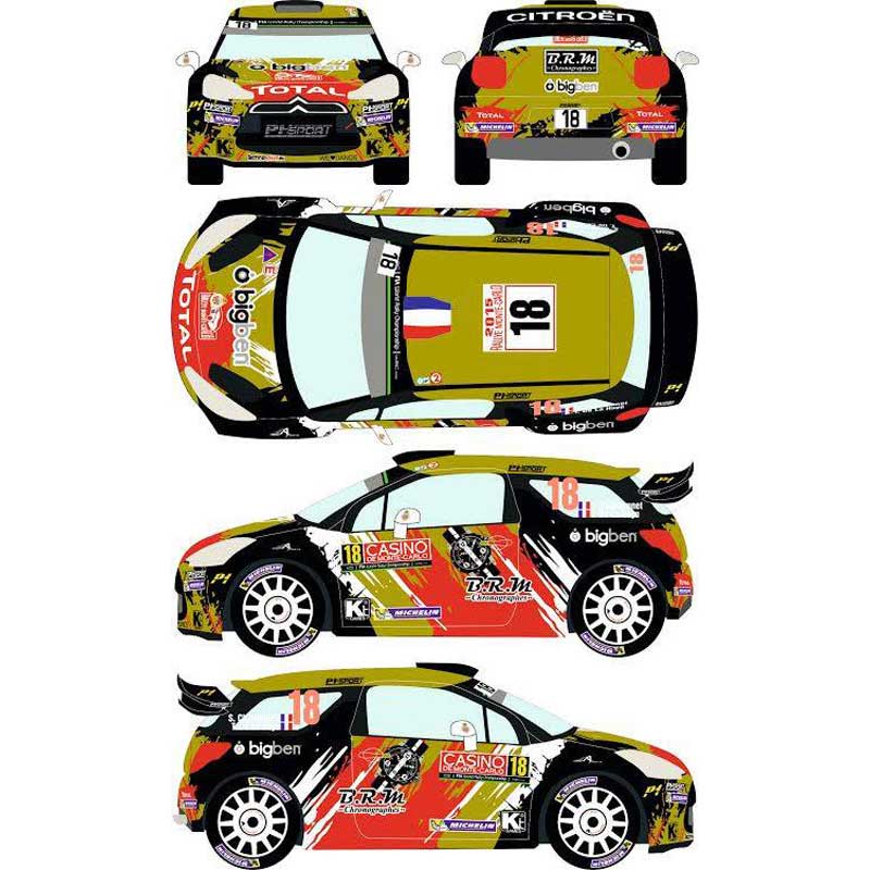 レーシングデカール43 1/24 シトロエンDS3 WRC 2015 モンテカルロラリー カーNo.18 RD24-021
