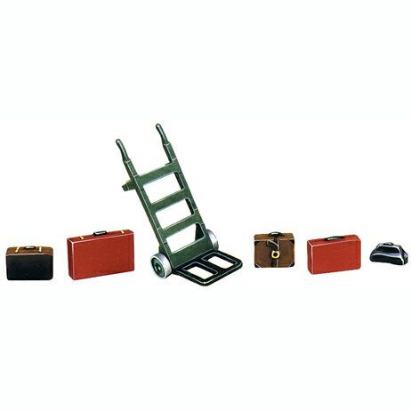 PECO O 手押車とトランク（ホワイトメタル製・無塗装）【LK752】 PELK-752