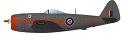プラッツ 1/144 WW.II イギリス空軍戦闘機 サンダーボルト Mk.II バブルトップ(2機セット) プラモデル PDR-25