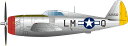 プラッツ 1/144 アメリカ陸軍戦闘機 P-47D サンダーボルト レザーバック ゼムケズ・ウルフパック パート1 (2機セット) プラモデル PDR-30