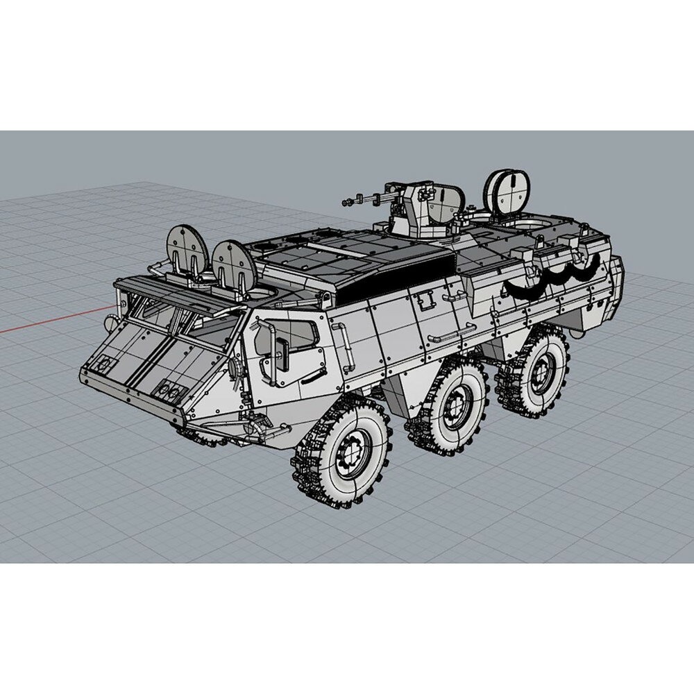 【実車について】 フィンランドのパトリア社が開発した装甲兵員輸送車がSisu xa-203です。 6輪駆動の装甲兵員輸送車で以前に配備されていたxa-180シリーズを改良した後継車として開発されました。装甲が強化されたのが大きな特徴で水陸両用ではありませんが水深1.5mまで装甲が可能です。 乗員は3名で、最大7名の歩兵を収容することができます。また、ルーフには7.62mmまたは12.7mmの機関銃1丁を装備可能な遠隔操作式ウェポンステーションが装備されていますがフィンランド軍仕様では12.7mm機関銃を装備。 エンジンは295馬力を発生するバルメット・ディーゼルエンジンを搭載。整地路面での最高速度は90km/hを発揮します。フィンランド以外にもスウェーデンやノルウェーなどでも配備、運用されているのです。 【商品について】 モデルはフィンランドのモデルメーカー、フィンミルモデルが開発した組み立てキットです。 自国車両を熱い情熱で再現したミリタリーモデラー向けのキットです。 このキットはフィンランド国防軍が2000年代に入って運用を始め装甲兵員輸送車、Sisu xa-203AMVを1/72スケールでモデル化。 仕上がり全長約10cmで6輪駆動の装輪装甲車の特徴ある形状を実感たっぷりに再現しています。車体は上部と下部に分けて再現。上面にはハッチ類の表現をはじめ機関銃を装備した遠隔操作のウェポンステーションもメカニカルに再現。 また、車両のフロント部分は運転席を再現。ドライバーズシートやステアリングなども表現されています。車体下部は一体パーツ。 リーフスプリングのサスペンションやショックアブソーバーなどを別パーツでモデル化。駆動方式もわかる仕上がりです。 マーキングはフィンランド国防軍のマーキングを収録。 【主な特徴】 ■1/72スケールでフィンランドの装輪装甲兵員輸送車、Sisu xa-203を再現 ■仕上がりの全長は約10cm ■車体下面の足回りもメカニカルに再現 ■フィンランド国防軍のマーキングをデカールで用意 ■完全新金型