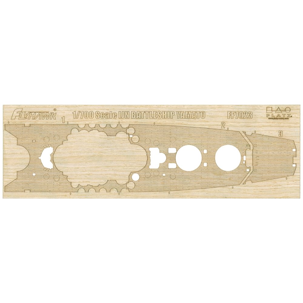 プラッツ/フライホーク 1/700 WW.II 日本海軍戦艦大和用 木製甲板 フジミ用 FP7023